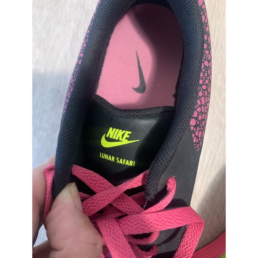 ( 1 ) Lunar safari Nike womens shoes tenis size 6.5 pink and black - Picture 5 of 8